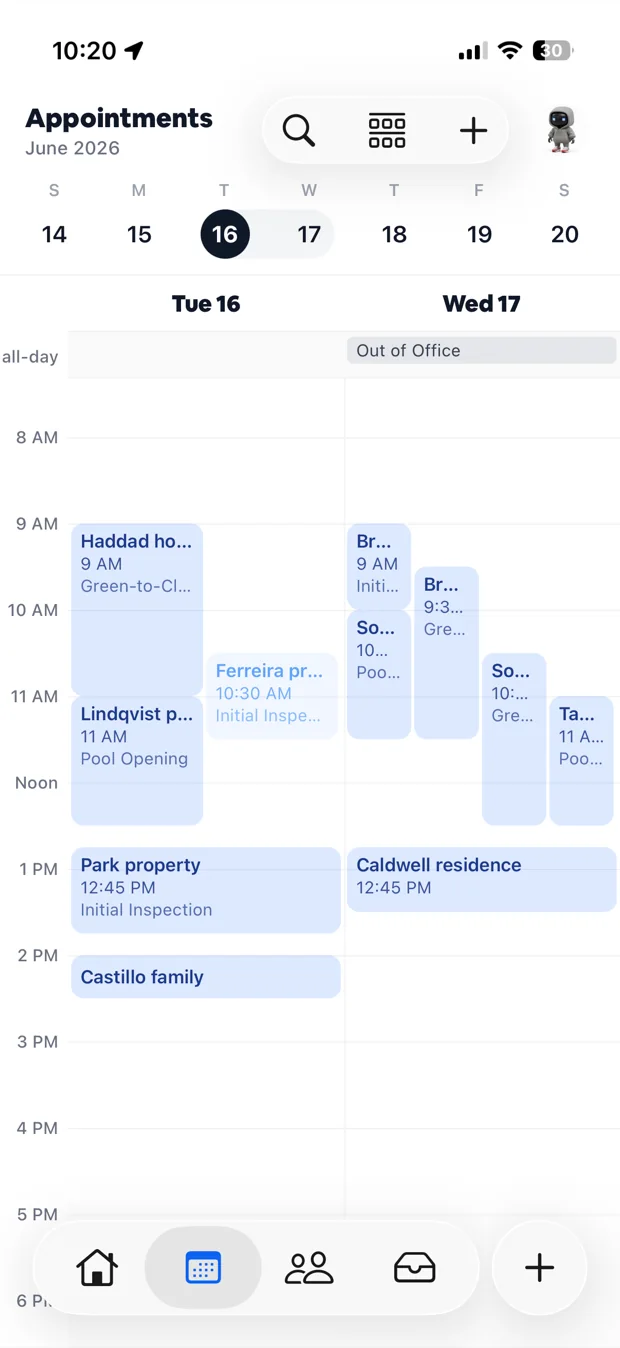Online booking & calendar